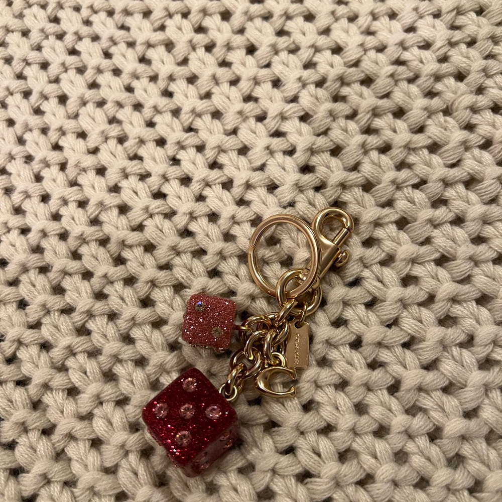 Coach Dice Keychain